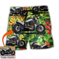Motorcycle Cool Style Tropical Personalized Photo Beach Shorts Pattern View For Coastal Holidays And Casual Activities