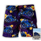 Trooper Motorcycle Tropical Floral Personalized Photo Beach Shorts Pattern View For Vacation Travel And Outdoor Fun