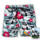 RV Camper Tropical Floral Personalized Photo Beach Shorts For Coastal Adventures And Relaxed Summer Wear