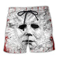 Halloween Horror No Lives Matter Cool Beach Shorts Pattern Detail For Sunny Outdoor Activities