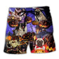 Halloween Pumpkin Pug Never Mind The Witch Beach Shorts For Coastal Adventures And Relaxed Summer Wear