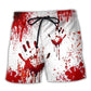 Halloween Clown Scary Haunted Beach Shorts Design View For Poolside Relaxation And Holiday Trips