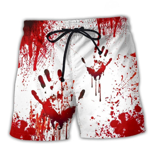 Halloween Clown Scary Haunted Beach Shorts Design View For Poolside Relaxation And Holiday Trips