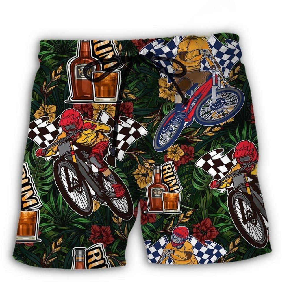 Wine Rum Mountain Biking Lover Beach Shorts For Warm Weather Travel And Everyday Comfort