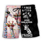 Giraffe Dog Lover Beach Shorts For Sunny Holidays And Comfortable Daily Styling