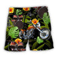 Drum Motorcycle Music Lover Beach Shorts Artwork View For Seaside Trips And Casual Style