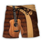 Guitar Old Guitarist Music Beach Shorts Design View For Comfortable Resort And Beach Styling