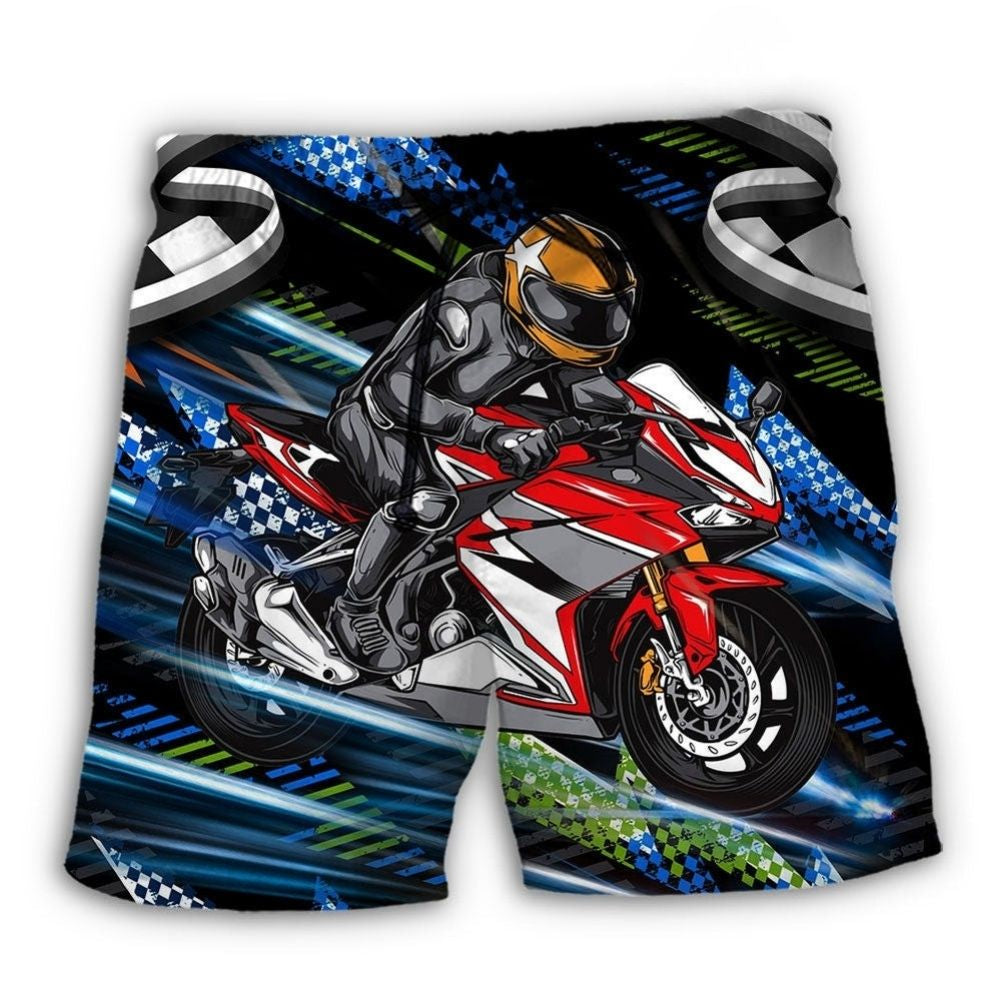 Motorbike Dog Lover Beach Shorts For Resort Travel And Thoughtful Summer Gifting