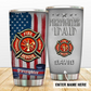 Firefighter Brave Personalized 20 Oz Tumbler For Coffee Travel And Daily Drinks