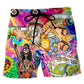 Hippie Vintage Not Old Beach Shorts Design View For Poolside Relaxation And Holiday Trips