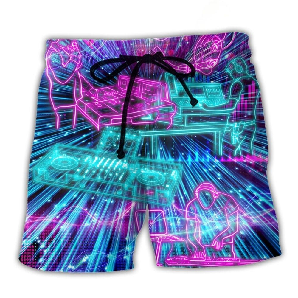 Audio Engineer Neon Beach Shorts Print View For Coastal Escapes And Casual Outings