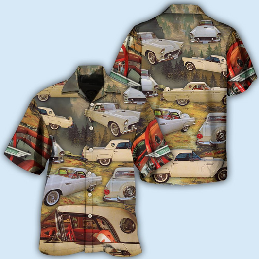 Vibrant Cars Hawaiian Shirt For Coastal Travel, Casual Events, And Comfortable Summer Wear
