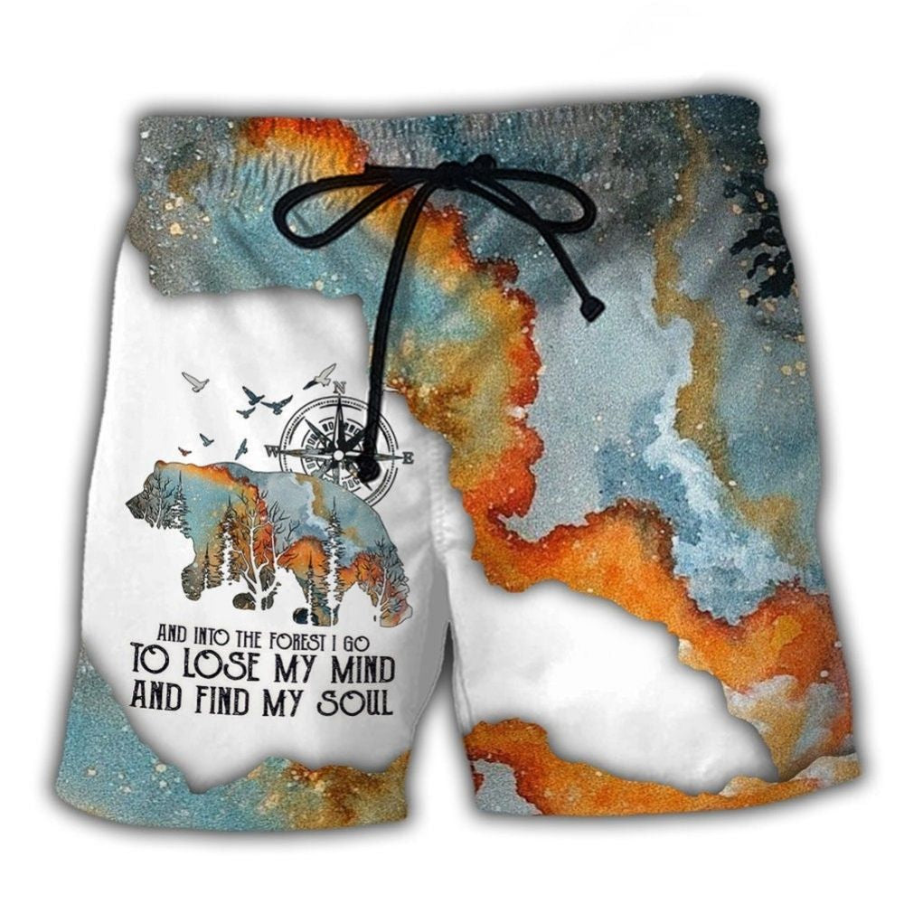 Camping Into Forest Relax Mind Beach Shorts For Beach Trips And Relaxed Vacation Styling