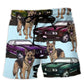 Car Muscle Car Dog Lover Beach Shorts For Coastal Adventures And Relaxed Summer Wear