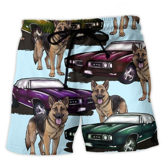 Car Muscle Car Dog Lover Beach Shorts For Coastal Adventures And Relaxed Summer Wear