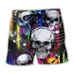 Skull Aloha Music Beach Shorts Print View For Coastal Escapes And Casual Outings