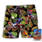Motocross Tropical Cool Style Personalized Photo Beach Shorts Artwork View For Seaside Trips And Casual Style
