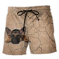 German Shepherd Dog Lover Beach Shorts Design View For Summer Events And Coastal Getaways