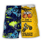 Beer Motocross Fun Beach Shorts Design Detail For Casual Warm Weather Outfits