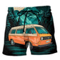 Camping Done Teaching Life Beach Shorts Design View For Poolside Relaxation And Holiday Trips