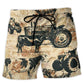 Tractor And Cow Lover Beach Shorts For Warm Weather Travel And Everyday Comfort
