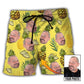 Face Aloha Pineapple Personalized Photo Beach Shorts For Sunny Holidays And Comfortable Daily Styling