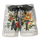 Athletic Trainer Vintage Style Dictionary Beach Shorts Pattern View For Coastal Holidays And Casual Activities