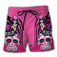 Breast Cancer Awareness Fight Like A Girl Beach Shorts Print Detail For Beach Activities And Vacation Wear