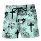 Coffee Jesus Dog Sewing Lover Beach Shorts For Beach Trips And Relaxed Vacation Styling