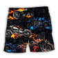 Motorcycle Photography Lover Beach Shorts Design View For Poolside Relaxation And Holiday Trips
