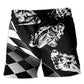Racing Like Dog Lover Beach Shorts Design Detail For Casual Warm Weather Outfits
