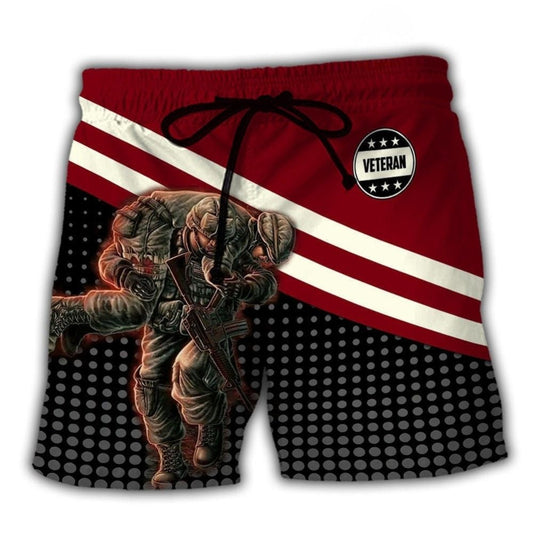 Veteran You May See Me Struggle Beach Shorts Pattern View For Vacation Travel And Outdoor Fun