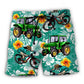 Tractor And Mountain Biking Lover Beach Shorts Graphic Detail For Resort Trips And Casual Outings