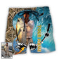 Fishing Blue Water Personalized Photo Beach Shorts Print View For Coastal Escapes And Casual Outings