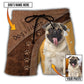 Dog Paw Lovely Dog Personalized Photo Beach Shorts Print View For Coastal Escapes And Casual Outings