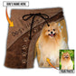 Dog Lovely Personalized Photo Beach Shorts Pattern Detail For Relaxed Warm Weather Outfits