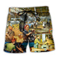 Aircraft Mechanic Beach Shorts Pattern Detail For Sunny Outdoor Activities