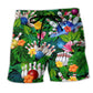 Bowling Green Fun Beach Shorts Artwork Detail For Comfortable Everyday Summer Wear