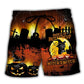 Halloween Cat Buckle Up Buttercup Beach Shorts Pattern View For Resort Days And Outdoor Activities