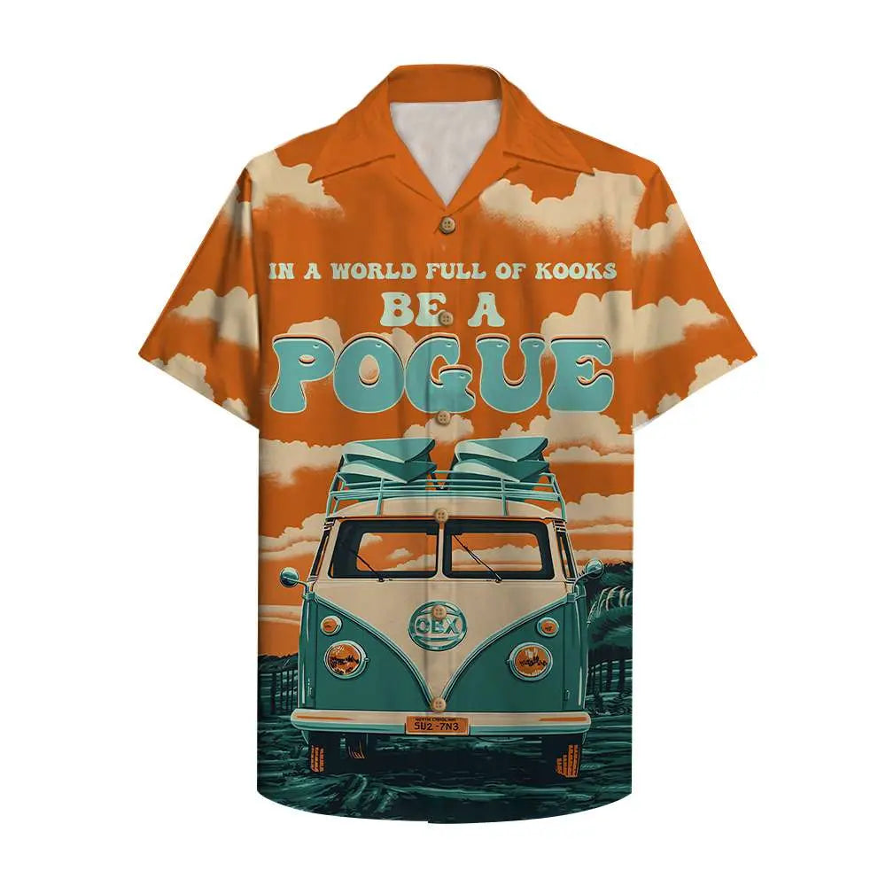 Coastal Island Summer Crew Aloha Hawaiian Shirt For Beach Days, Coastal Adventures, And Thoughtful Gift Giving