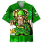Irish Pub Saint Patrick's Day Hawaiian Shirt For Holiday Parties, Tropical Vacations, And Festive Gift Giving
