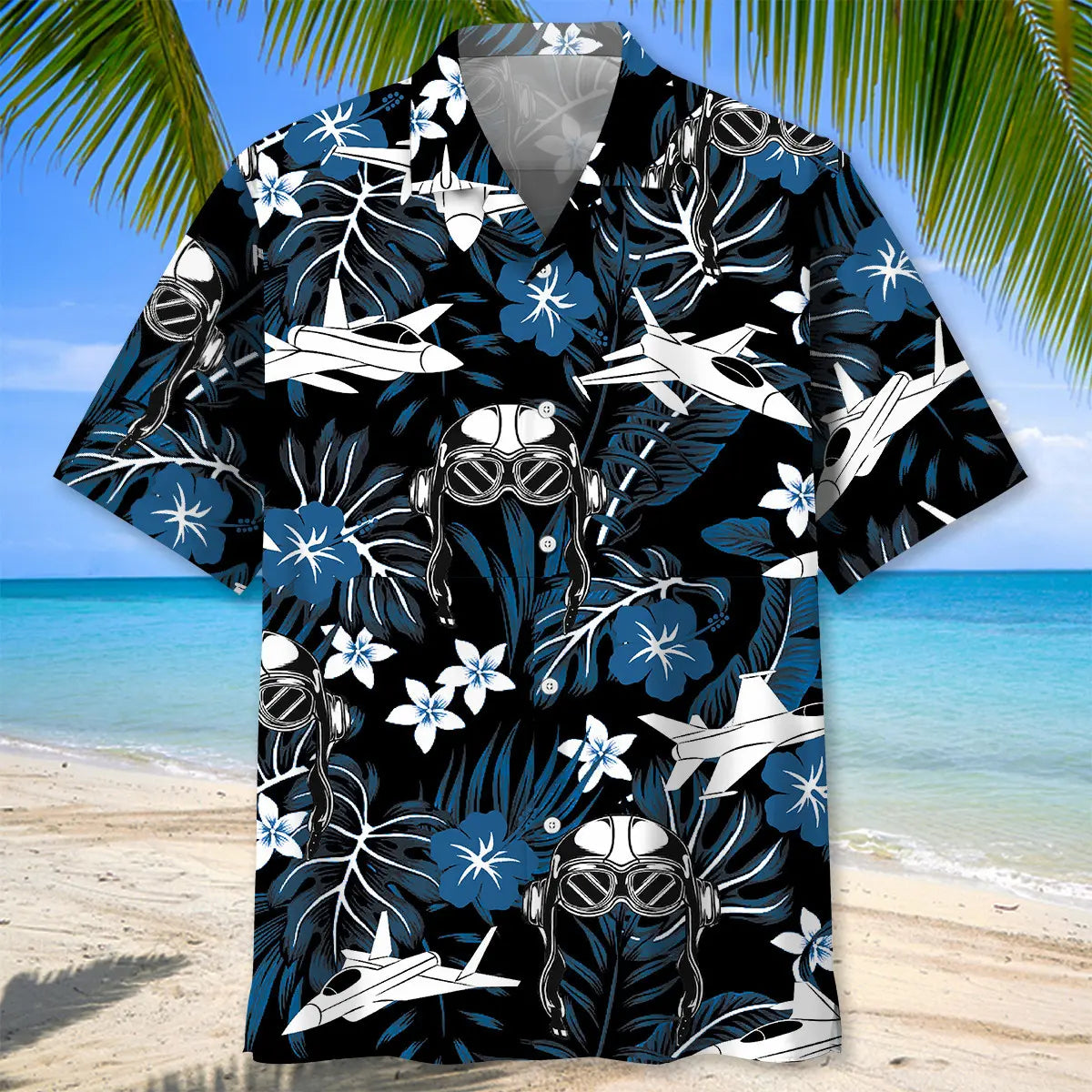 Jet Fighter Hawaiian Shirt For Outdoor Event And Resort Wear