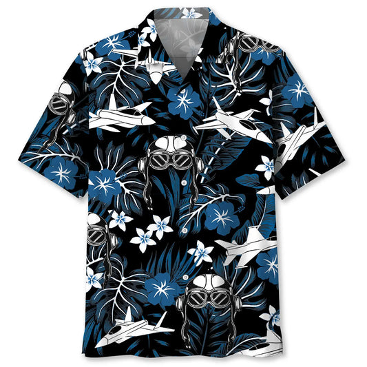Jet Fighter Hawaiian Shirt For Resort Escape And Easygoing Fashion
