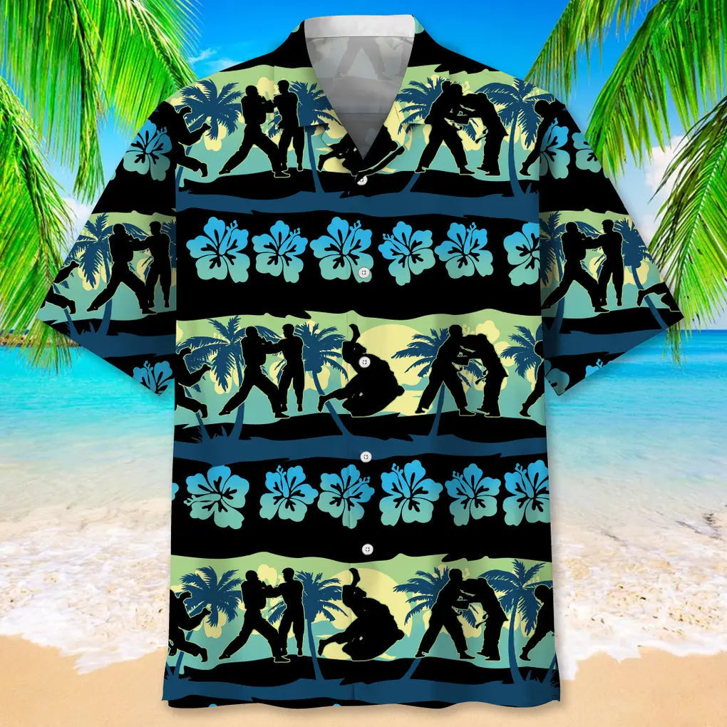 Judo Nature Beach Hawaiian Shirt For Resort Trips, Coastal Parties, And Warm Weather Style