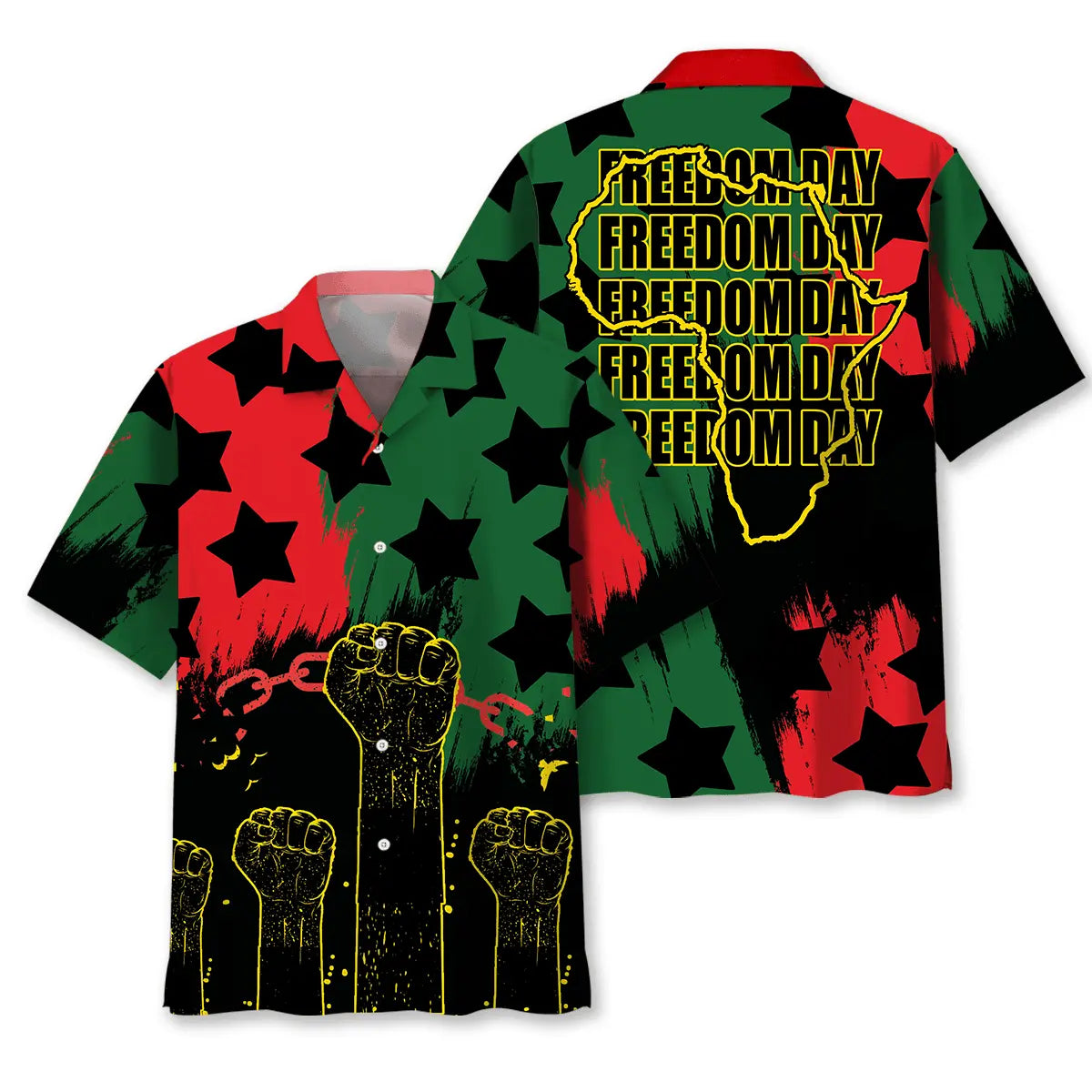 Juneteenth Black Freedom Pride Hawaiian Shirt For Island Getaway And Casual Wear