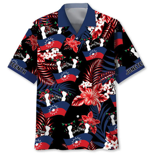 Juneteenth Celebration Hawaiian Shirt For Cruise Journey, Beach Party, And Island Inspired Style