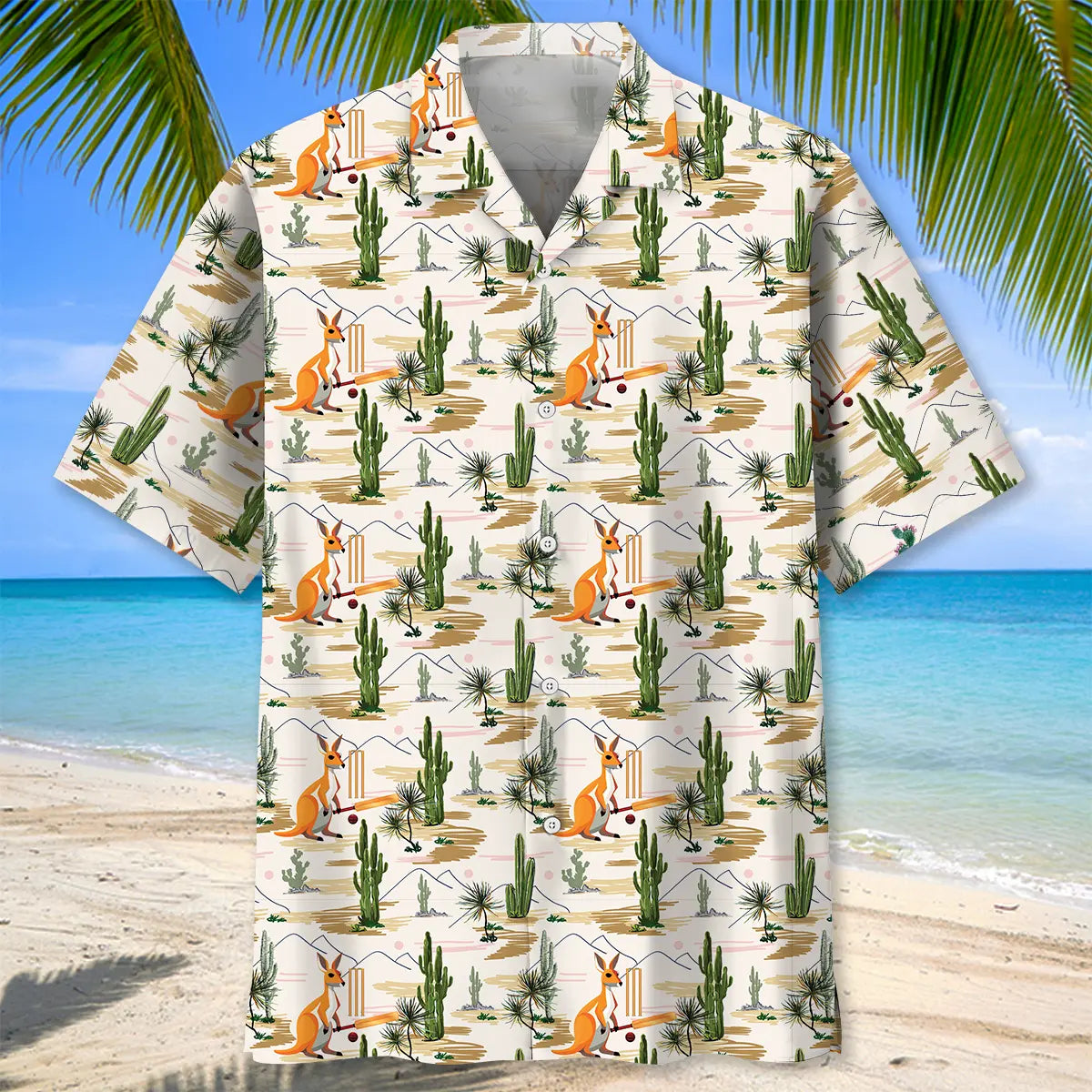 Kangaroo Cricket Hawaiian Shirt For Island Vacations, Resort Wear, And Relaxed Seasonal Style
