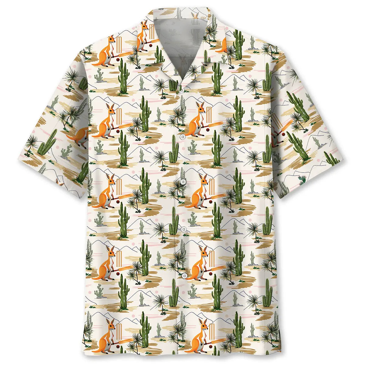 Kangaroo Cricket Hawaiian Shirt For Island Vacations, Resort Wear, And Relaxed Seasonal Style