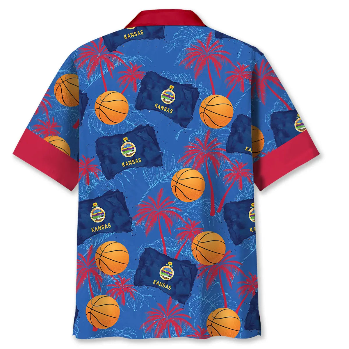 Kansas Basketball Hawaiian Shirt For Summer Vacation, Beach Travel, And Casual Wear