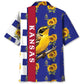 Kansas Heritage Hawaiian Shirt For Tropical Holidays, Outdoor Gatherings, And Everyday Comfort